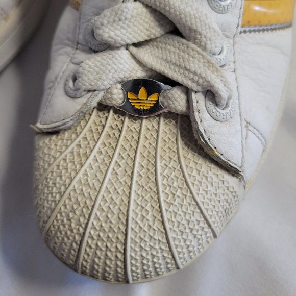 Adidas Shell Toe Yellow Stripe Shoes (Size US 8) main image 7